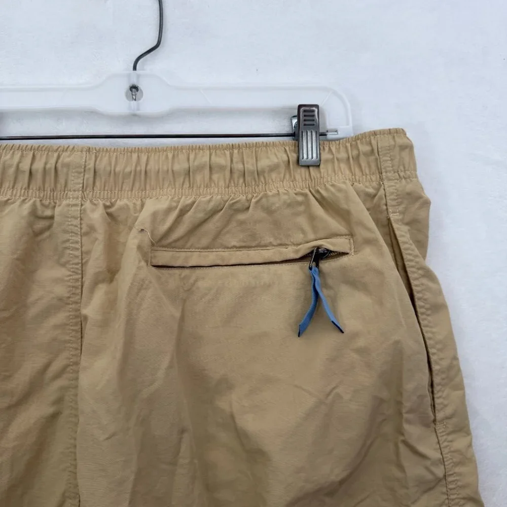 Polo Ralph Lauren Shorts Mens L Beige Swim Trunks Cargo Pocket Elastic Waist